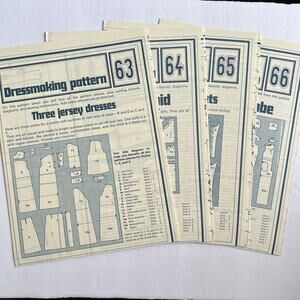 Vintage Designer Sewing Patterns Uncut Lot Of 4 Dresses Plaid Jackets Summer 70s